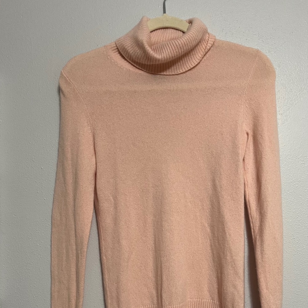 J.Crew Pink Cashmere Turtleneck Sweater S
